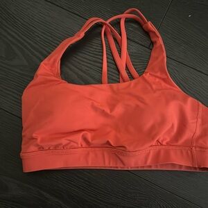 Lululemon sports bra orange color size 8